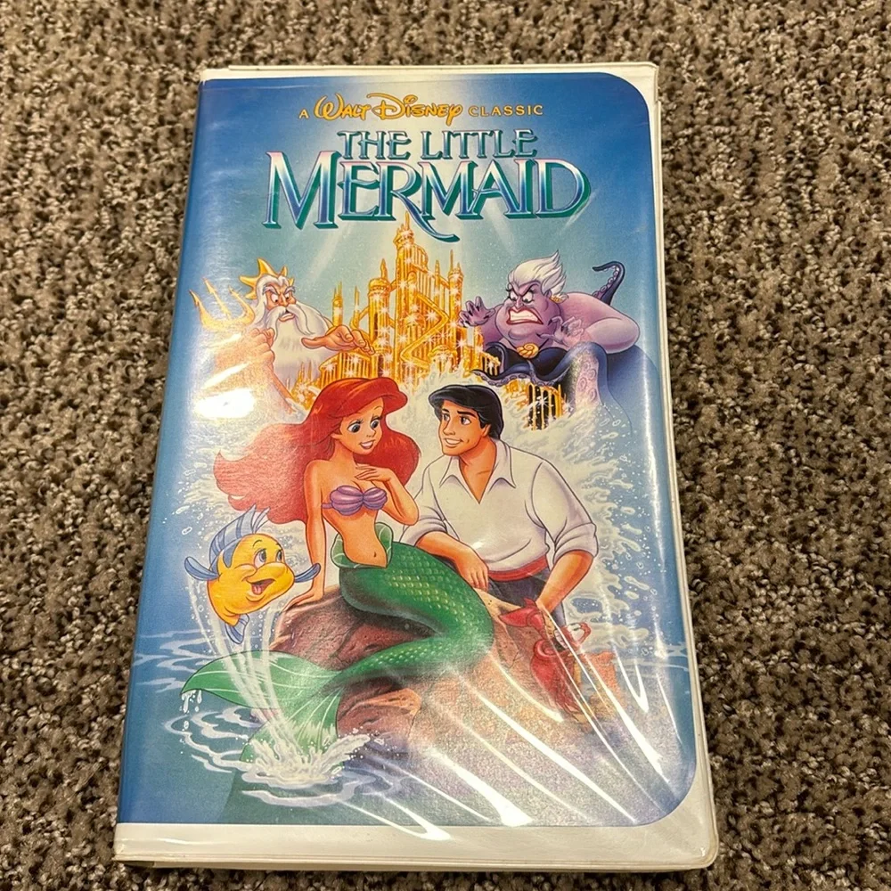 1st Label BANNED Cover 1989 Disney The Little Mermaid VHS Black Diamond Series